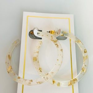 Gold Flecked Hoops